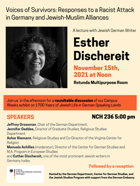 Esther Dischereit: "Voices of Survivors: Responses to a Racist Attack in Germany and Jewish-Muslim Alliances"