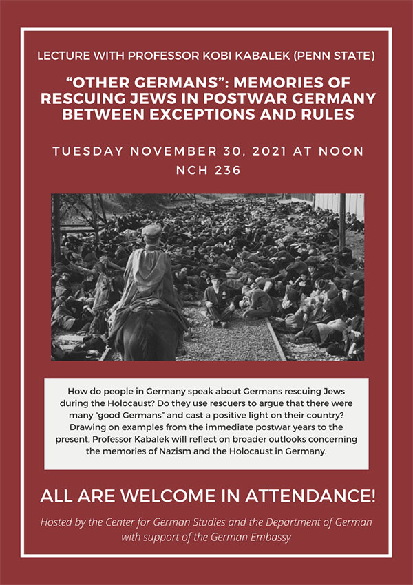 Kobi Kabalek (Penn State): Memories of Rescuing Jews in Postwar Germany