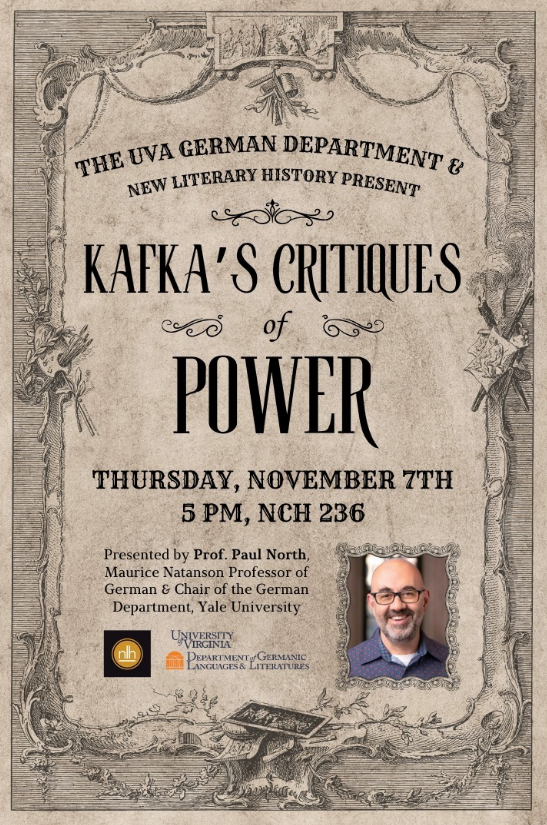 Loved the discussion of Kafka's Metamorphosis? Want to learn more about Kafka? The UVA German Department has the event for you!